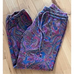 Novella Royale Paisley Drawstring Sweatpants Small